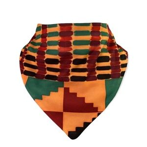 Hand Printed - Kente Print - Baby Bandanna Bib
